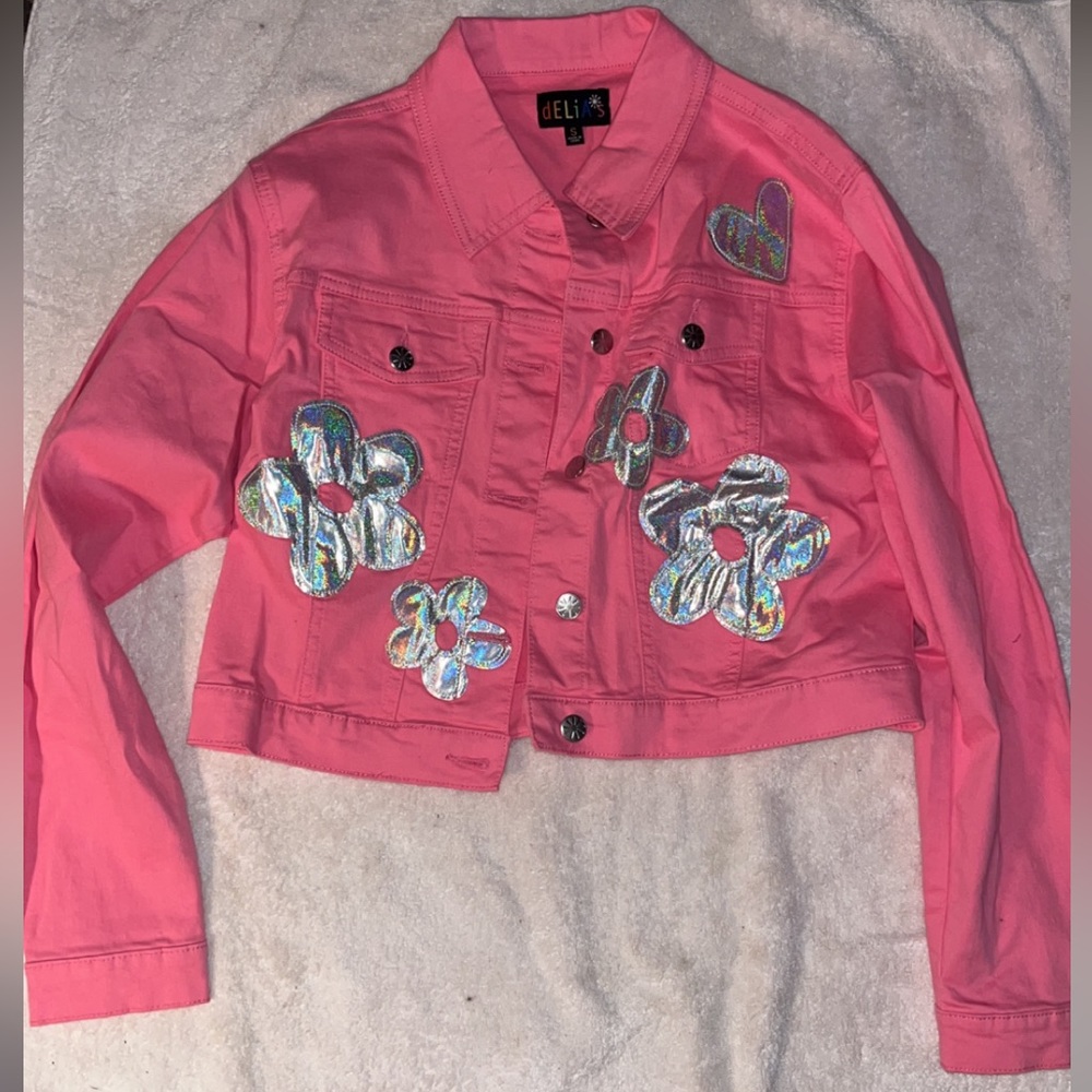 Delia’s pink denim jacket